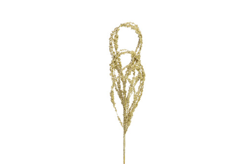 27.5in Glitter Bead Loop Spray - Gold