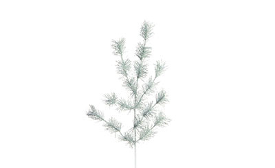 20in Glitter Pine Spray - Silver