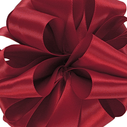 #9 Premium Double Face Satin Ribbon - Scarlet (50yd)