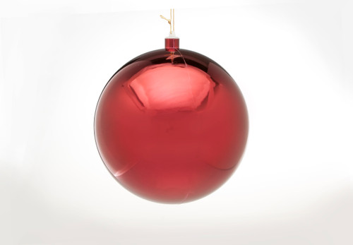 200mm Plastic Display Ball - Shiny Burgundy