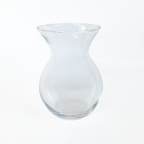 6in Tall Piper Clear Glass Vase