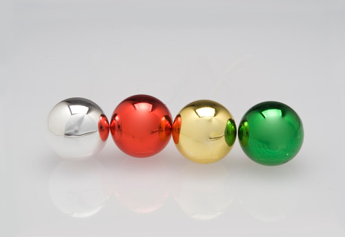 30mm Shiny Glass Ball on Stem - Assorted