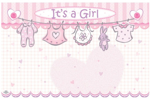 50pk Enclosure Cards - Baby Girl
