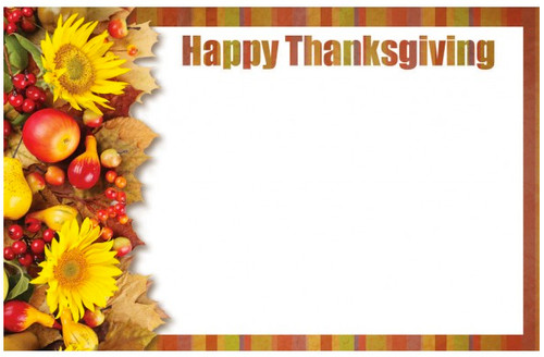 50pk Enclosure Cards - Thanksgiving