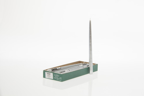 12in Taper Candles - Silver (12pk)