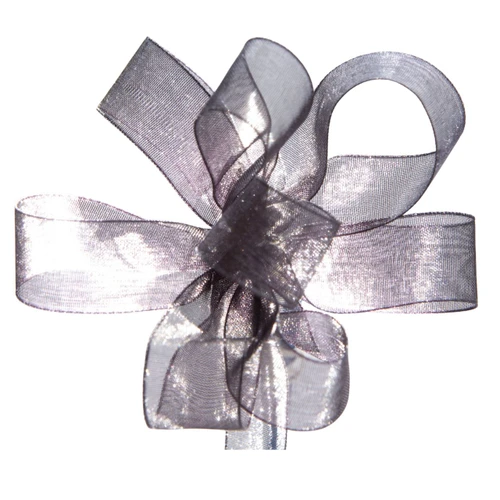 #3 Mono Edge Organza Ribbon (100yd) - Black