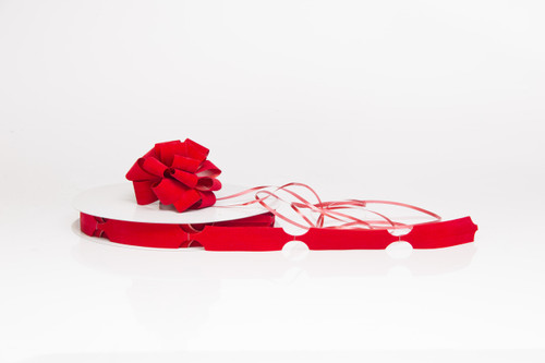 18 Loop Velvet Pull Bow - Red