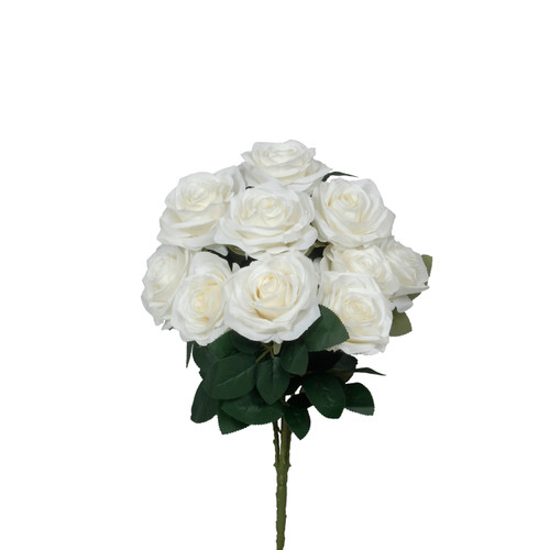 16.5in Rose Bush x10 - White