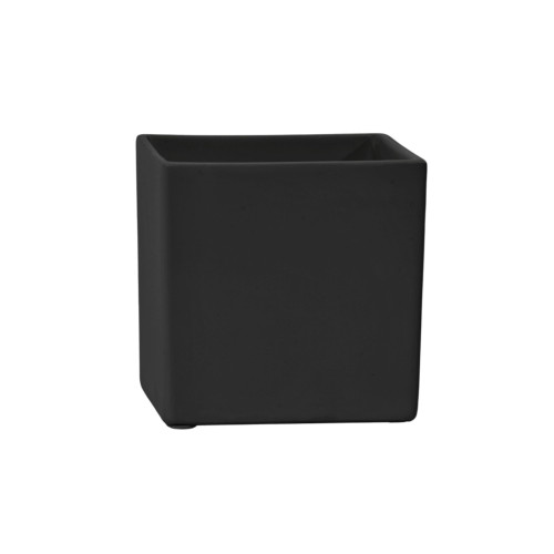 5in Square Ceramic Cube - Matte Black