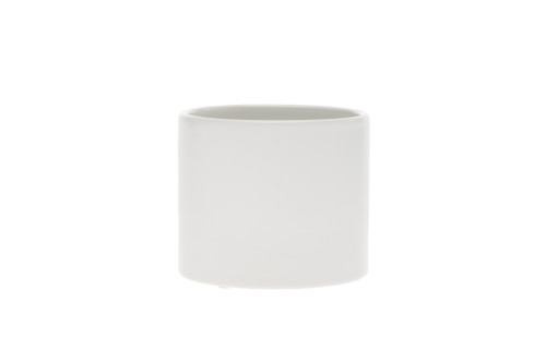 5in Wide Cylinder Ceramic Vase - Matte White