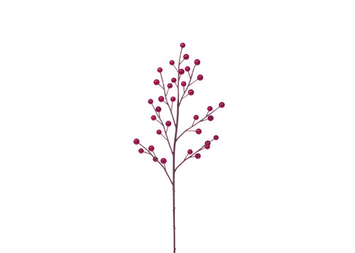 18in Long Plastic Berry Spray x35 - Burgundy