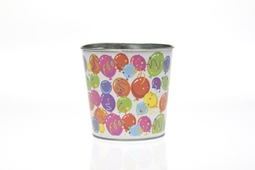 5in Wide Balloon Celebration Metal Pot Cover