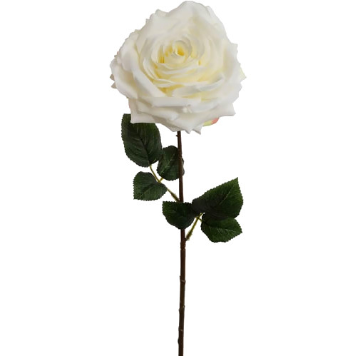 20in Open Rose Spray - White