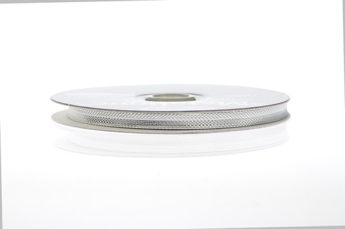 1/4in Wide Metallic Ribbon (25yd) - Silver