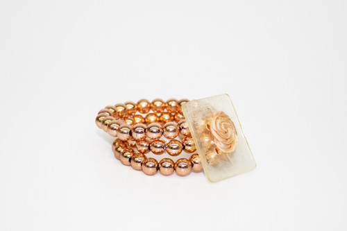 Avery Flower Bracelet - Rose Gold