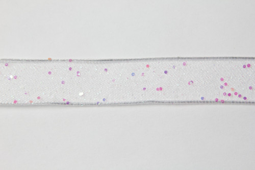 #3 Fancy Flash WE Ribbon (25yd) - White Irridescent