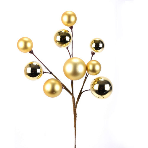 17in Matte & Shiny Ball Spray x7 - Gold