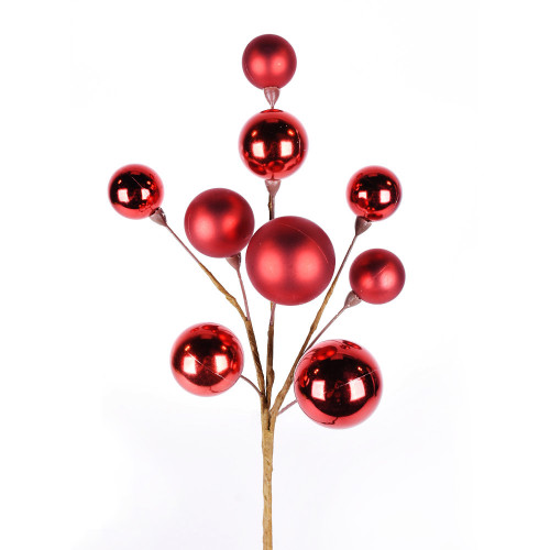 17in Matte & Shiny Ball Spray x7 - Red