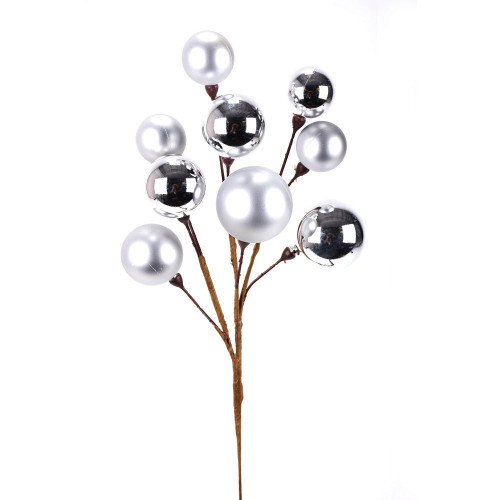 17in Matte & Shiny Ball Spray x7 - Silver
