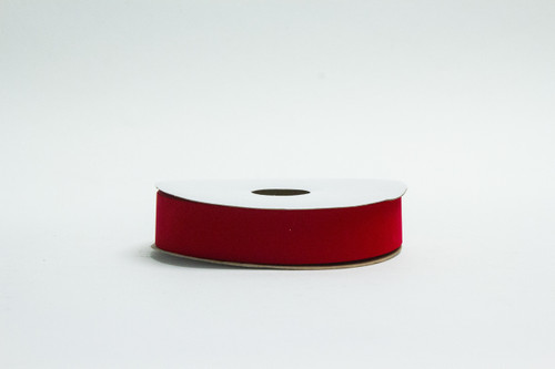 #9 Velvet Poly Back Holiday Ribbon (25yd) - Red
