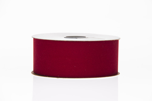 #40 Velvet Metallic Back Ribbon (25yd) - Holiday Brick Red