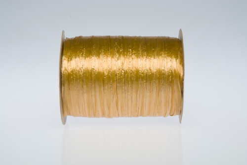 Pearlized Raffia Wrap Ribbon (100yd) - Gold