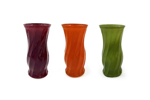9.75in Tall Rose Glass Vase - Harvest (Assorted)