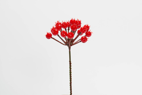 6.5in Long Berry Cluster Pick x18 - Red