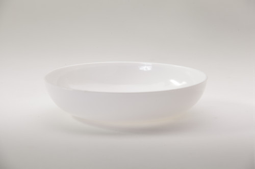 6in Wide Plastic Design Dish - White