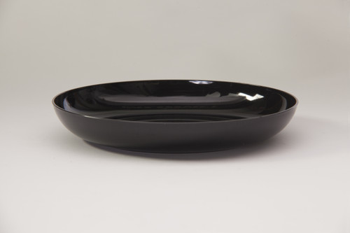 9in Wide Plastic Design Dish - Black