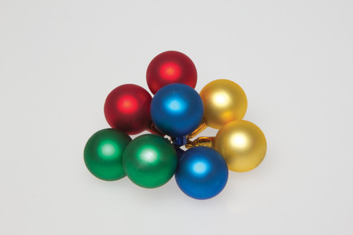 30mm Glass Balls on Stem (Box of 72) - Matte Colors