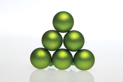 30mm Glass Balls on Stem (Box of 72) - Matte Chartreuse