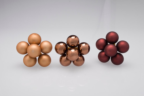 30mm Glass Balls on Stem - Espresso Mix