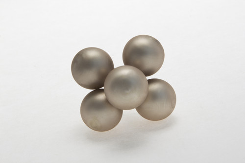 30mm Glass Balls on Stem (Box of 72) - Matte Platinum