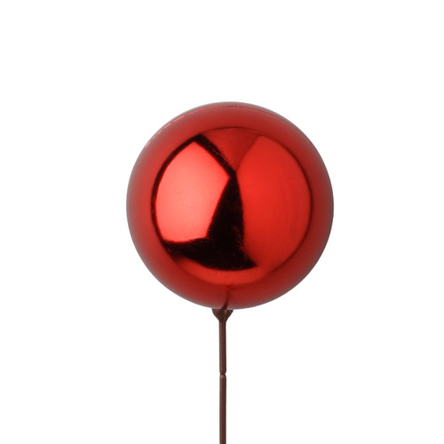 120mm Plastic Ball on 18in Pick - Shiny Red