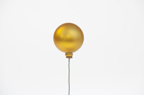 50mm Plastic Ball on 9in Wire (Bag of 12) - Matte Gold