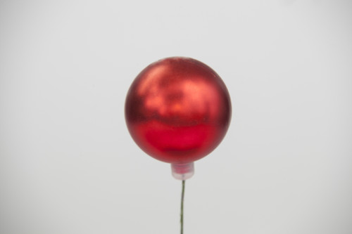 50mm Plastic Ball on 9in Wire (Bag of 12) - Matte Red