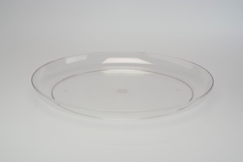 15in Wide Plastic Design Dish - Clear