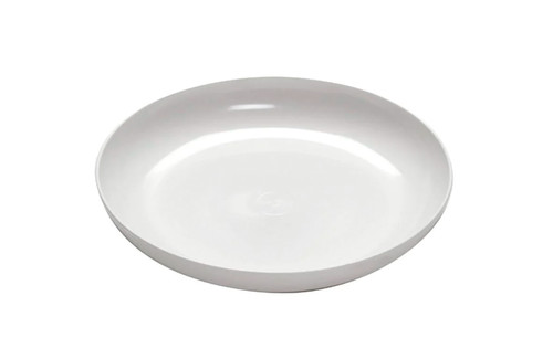 15in Wide Plastic Design Dish - White