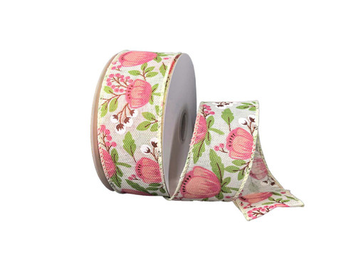 #9 Peony Cotton WE Ribbon (20yd) - Blush Sage