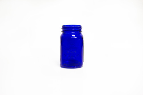 5.5in Tall Glass Mason Jar - Cobalt Blue