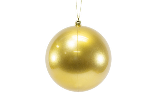 100mm Plastic Ornament Ball - Candy Apple - Gold