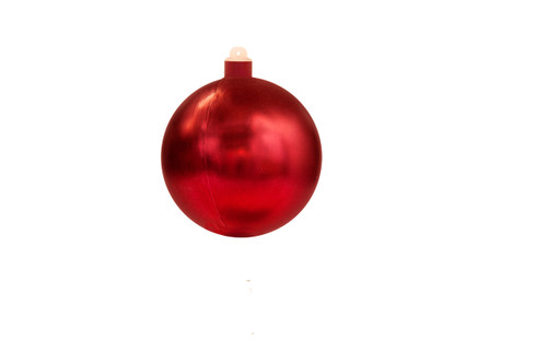 100mm Plastic Ornament Ball - Candy Apple - Red