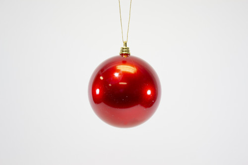 150mm Plastic Ornament Ball - Candy Apple - Red