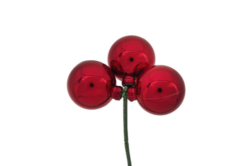 30mm Plastic Ball Pick x3 - Shiny Burgundy
