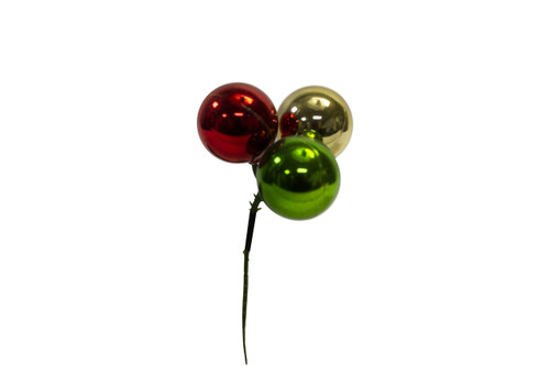 30mm Plastic Ball Pick x3 (Bag of 12) - Shiny Multicolor