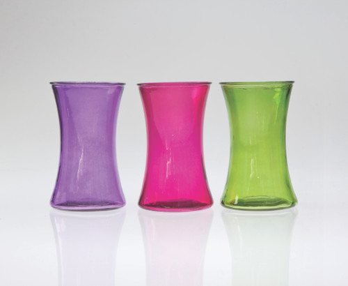 5x8in Gathering Glass Vase - Bright (Assorted)
