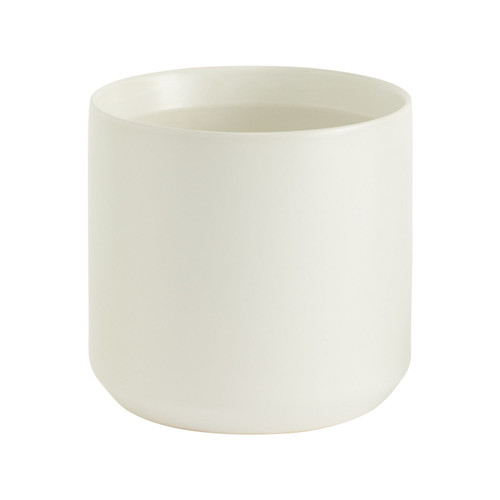 7in Wide Kendall Ceramic Pot - White