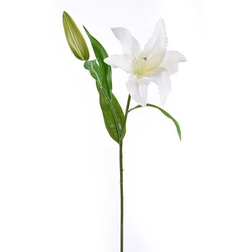 27in Natural Lily Spray - White