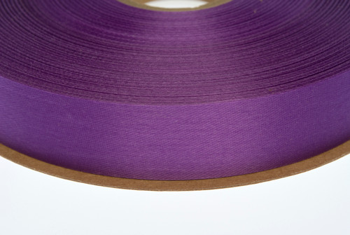 #5 Plain Satin Ribbon (100yd) - Purple